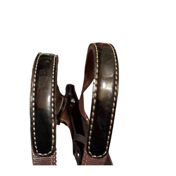 Franco Sarto Dark Brown Mini Tote with Gold accents multiple pockets 16”x11”x4" - Picture 13 of 16